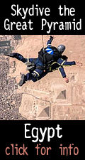 Skydive over the Great Pyramid at Gize, Egypt 2019