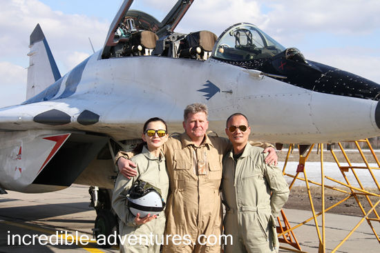 Li flew a MiG-29 at SOKOL Airbase, Russia with Incredible Adventures.