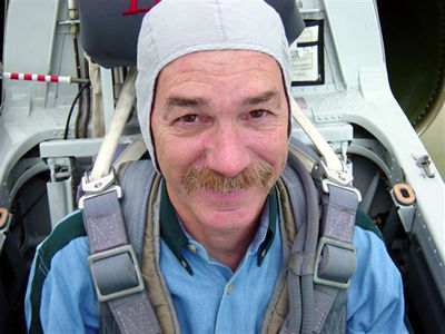 In the cockpit of the L-39 Russian jet