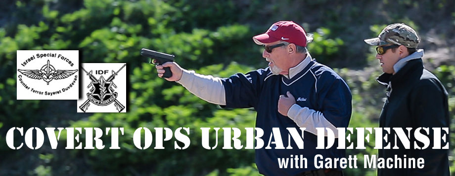 Covert Ops Urban Defense training with Garret Machine. Learn US and Israeli counter terror warfare skills with an assault rifle, self-defense & more.