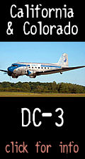 DC-3 flights in California & Colorado