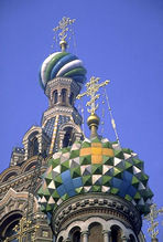 Magnificant Church of the Savior on the Blood, modeled after St. Basil's in Moscow