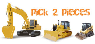 Drvie any two: Excavator, or Bulldozer or Skid Steer
