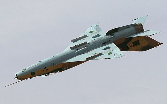 Inverted flight in the MiG-21 UM Mongol B Russian fighter jet