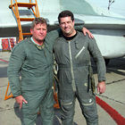Brian with top Russian test pilot and Hero of Russia Yuri Polyakov.