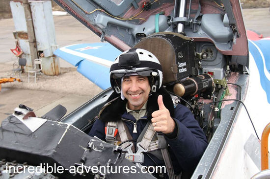 Anthony flew a MiG-29 at SOKOL Airbase, Russia with Incredible Adventures.