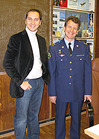 Sokol Commercial Services Director Oleg Fedorov and pilot Yuri Polyakov