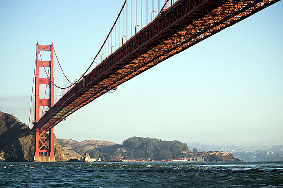 Sailing under the Golden Gate Bridge on the San Francisco Cruise from Incredible Adventures