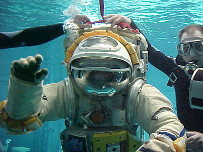 Underwater cosmonaut training at Star City in the Hydrolab