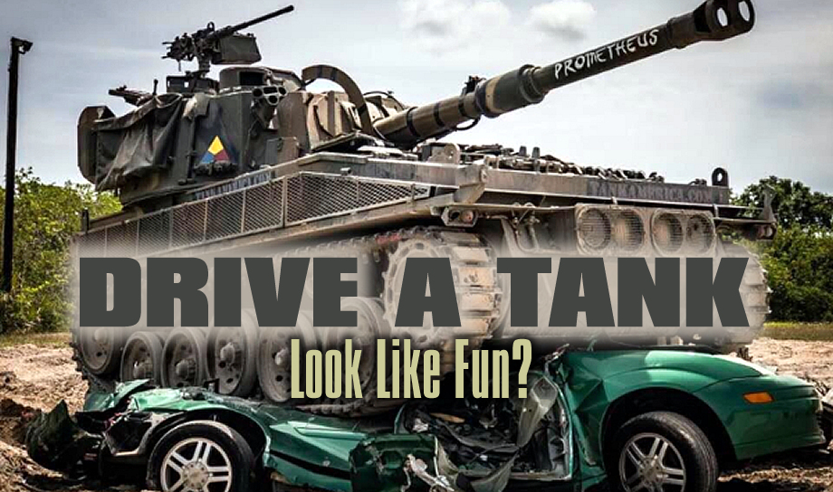 Drive a tank & crush a car