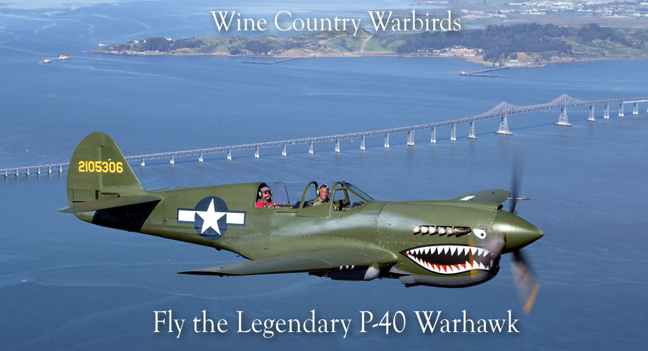 The Legendary P-40 Warhawk in flight over Northern California