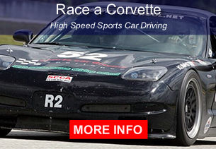 Race a Corvette. High speed sports car driving.